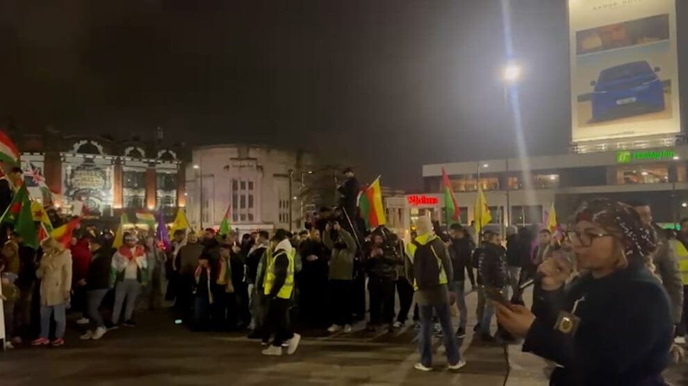 Liverpool’da Rojava protestosu